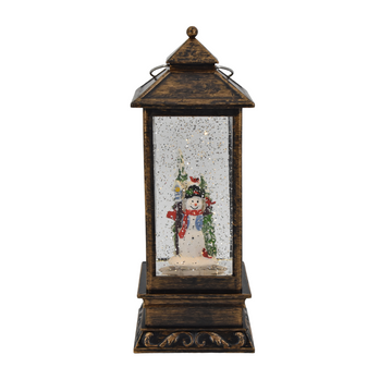 Adorno farol navideño con luz y sonido
