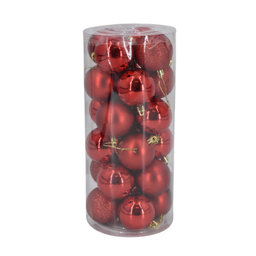 Esfera navideña roja