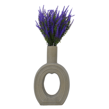 Florero tallado de cerámica