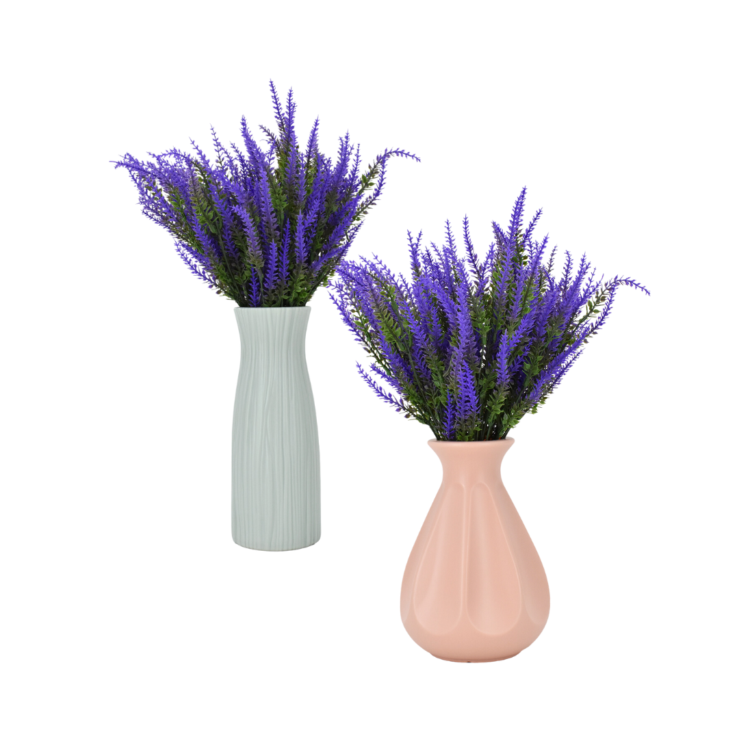Set de 2 floreros de plástico