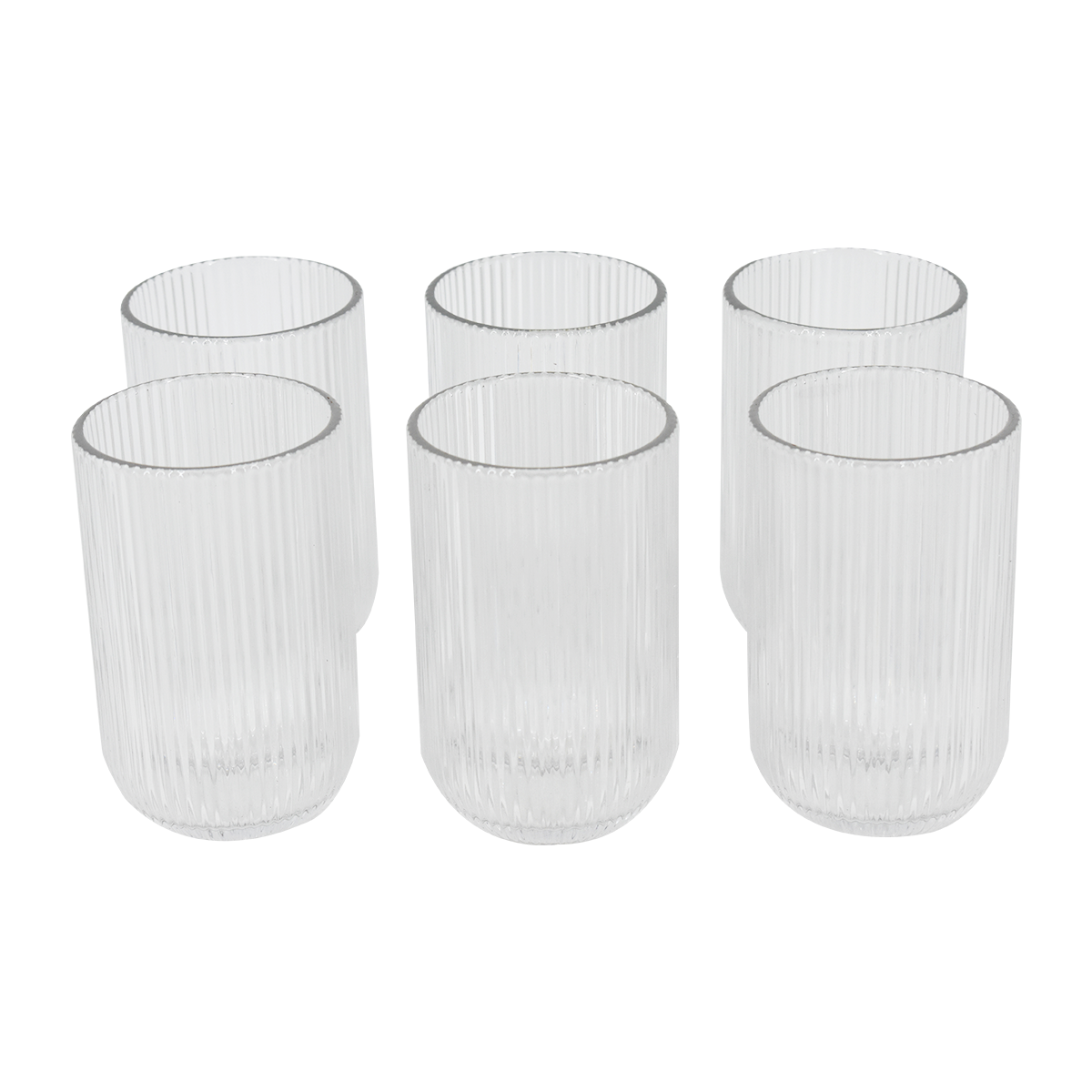 Juego de vasos de vidrio tallado 6 piezas